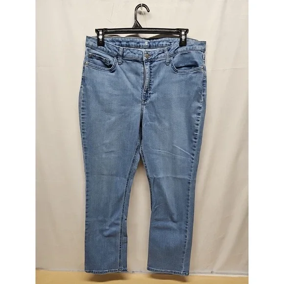 Lee Women's Blue Straight Leg Relaxed Fit Denim Jeans Mid Rise Size 12 36 X 29 - Picture 2 of 16